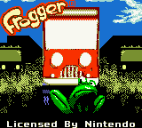 Frogger title screen for GameBoy Color